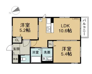 ベルセゾン金池南【1階】の間取り