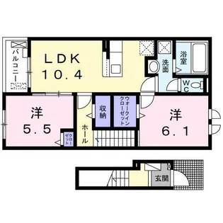 アン フルール【2階】の間取り