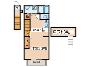 メゾンエストラゴン【2階】の間取り