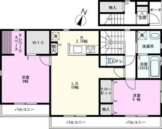 カトレアガーデン【3階】の間取り