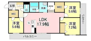 シャーメゾンステージ本城【3階】の間取り