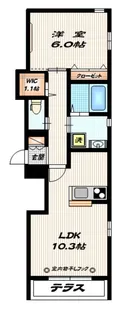 Le Ciel【1階】の間取り