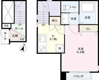 トレフル幡ヶ谷【2階】の間取り