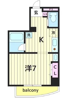 第131新井ビル(エーデルブルーメ島根)【5階】の間取り