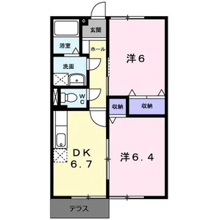 シャルマンハイム【1階】の間取り