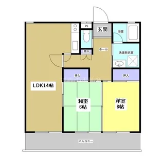 上岡田ガーデンハイツ【1階】の間取り