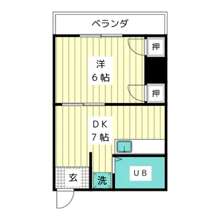パークサイドメゾン伏見【6階】の間取り