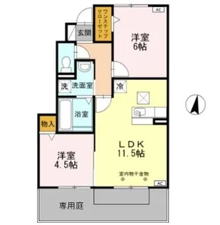 プルミエ B【1階】の間取り