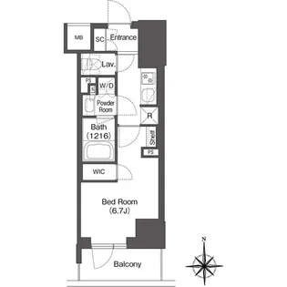 コンフォリア東新宿【3階】の間取り