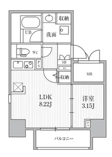 シーズンフラッツ靭本町【11階】の間取り