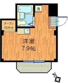 コーポリバーサイド【1階】の間取り