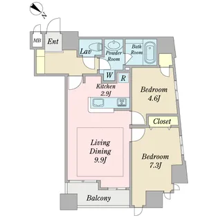 プロシード日本橋堀留町【8階】の間取り