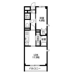 アンプルールフェール東花園【1階】の間取り