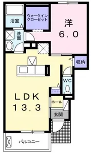 クラール南矢三 D【1階】の間取り