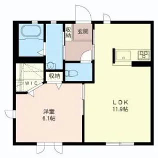 グラシュー湘南【1階】の間取り