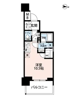 ザ・パークハビオ堂島【4階】の間取り