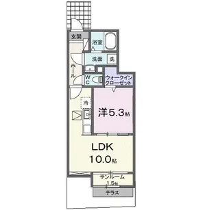 ソレイユ・ブリアン【1階】の間取り