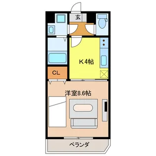 鴨江レジデンス【1階】の間取り