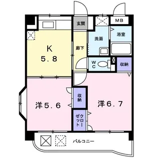 SOUVENIR(スヴニ-ル)【5階】の間取り