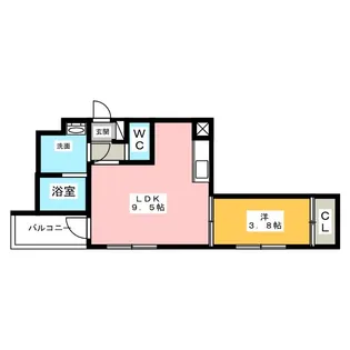 サンシェル神田【3階】の間取り