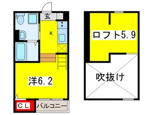 サクシード東湊町【2階】の間取り
