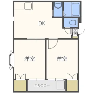 ツインリッチ鳥飼【3階】の間取り