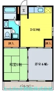 託麻ハイツA・B・C・D【2階】の間取り