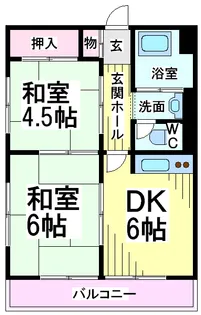 東町マンション【4階】の間取り