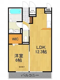 レジデンス ファーベス【1階】の間取り