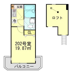 エスパシオ横浜鶴見【2階】の間取り