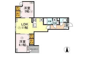 グラナーデ千住緑町【1階】の間取り