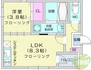 Malva高砂【2階】の間取り