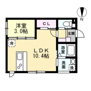 Mont blanc四ツ葉町【1階】の間取り