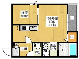 Grandtic Orange II【1階】の間取り