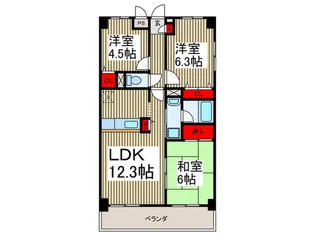 ノヴァデガイヤ【4階】の間取り