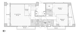 レジディア西麻布【13階】の間取り