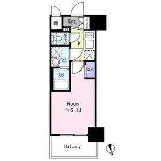 エスリード難波AGREA【7階】の間取り