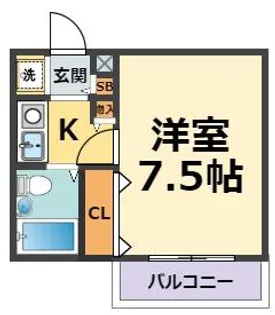プレンティハウス【2階】の間取り