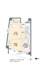 ミュージションプラス世田谷経堂【1階】の間取り