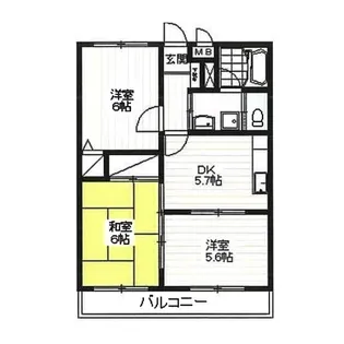コーポアライ A【1階】の間取り