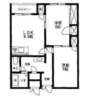ハイツセシリア【1階】の間取り