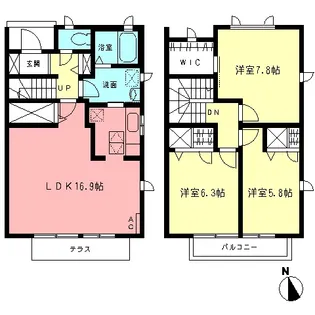 ノートルメゾンAの間取り