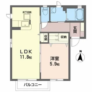 シャーメゾン桜木【1階】の間取り