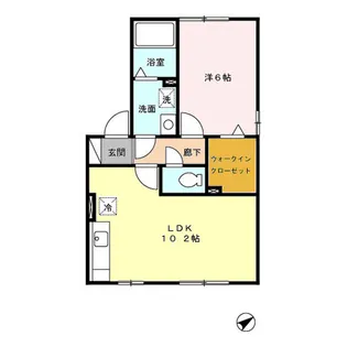 シャルマン B棟【1階】の間取り