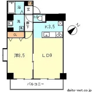 ローズデール【1階】の間取り