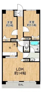 クローバープレイン戸田公園【6階】の間取り