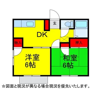 コーポYAMAGUTI I【1階】の間取り