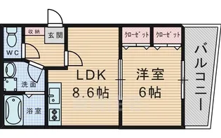 シャンリジェール【2階】の間取り