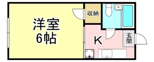 オアシス中原東B棟【2階】の間取り