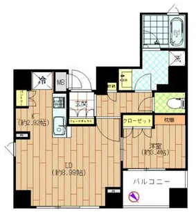 アリーチェ茅場町【11階】の間取り